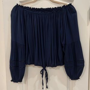 NWOT Hollister Blouse - Navy Blue